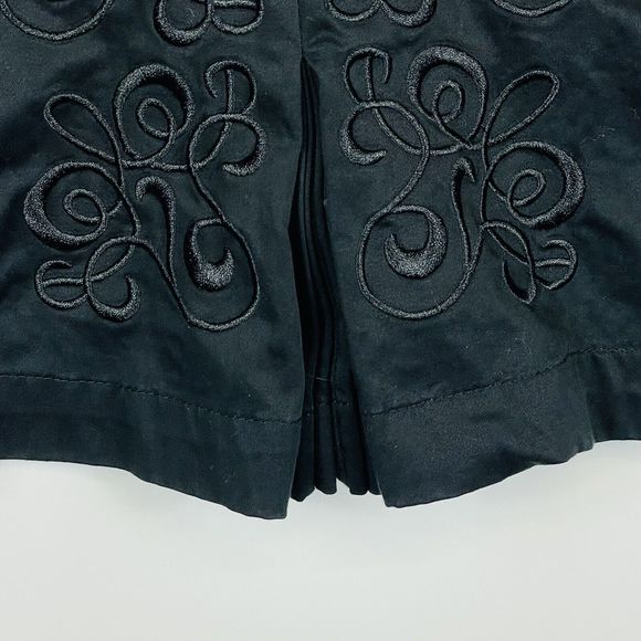 Christine Alexander Black Long‎ Sleeve Embroidered Shirt Jacket Womens Medium - Picture 6 of 8